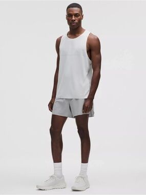 Lululemon Men's Fast and Free Singlet Breathe Size XXL – Ventilated White EUC